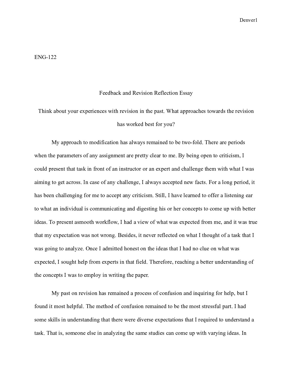 Preview image for ENG 122 Summative Assessment Part One Feedback and Revision Reflection.docx    ENG-122  Fe